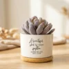 personalized memorial ceramic planter pot, “a beautiful soul is never forgotten”, custom name & dates,
