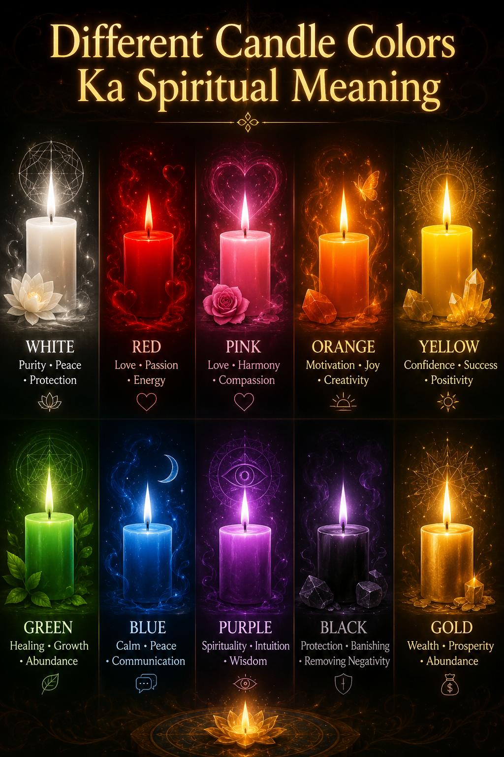 Different Candle Colors Ka Spiritual Meaning